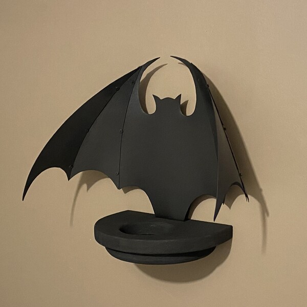 Bat Candle Sconce - Steel - Candle Holder | Gothic Decor | Industrial Style