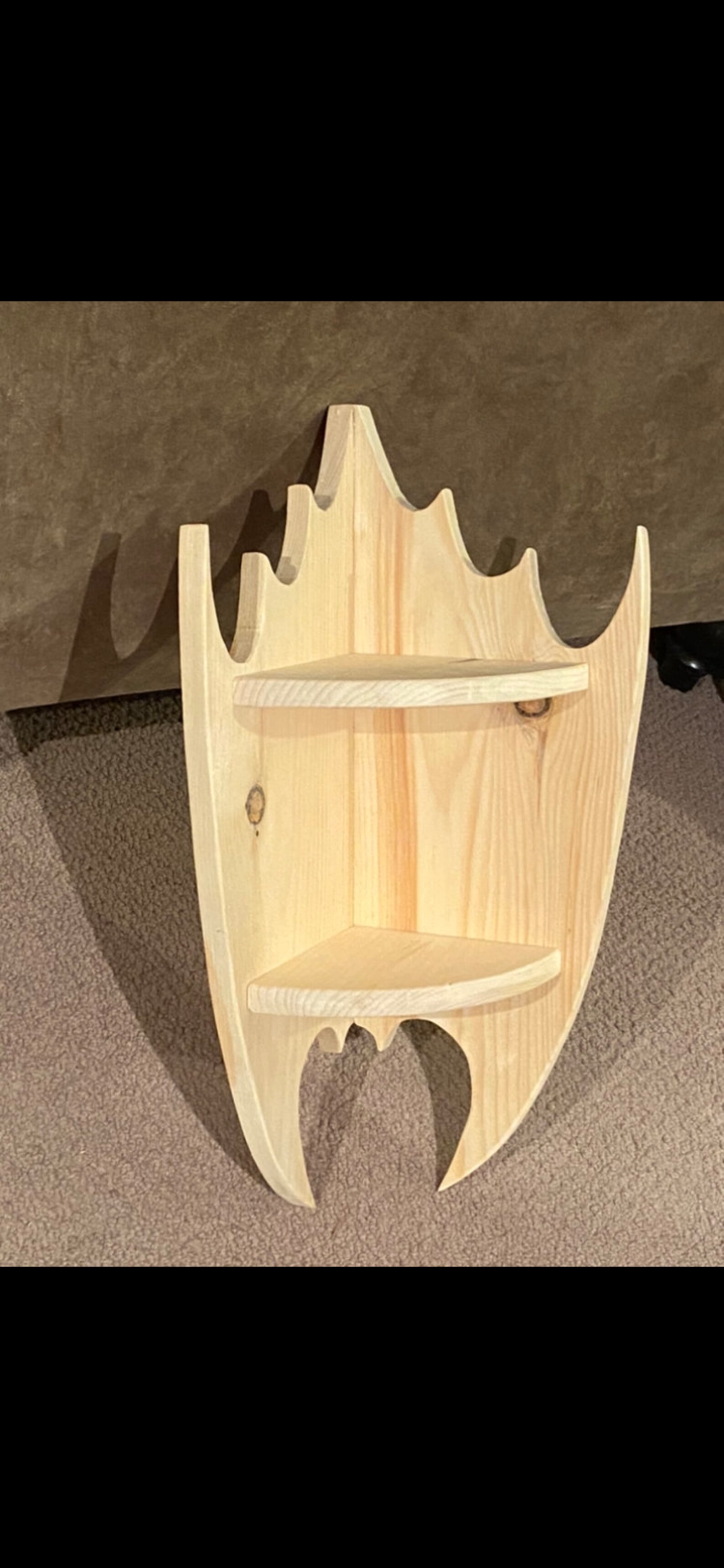Corner Bat Shelf - Hanging Bat - Upright or Reverse - Etsy