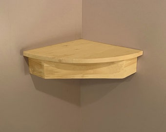 Corner Shelf - Floating Shelf - Solid Pine - 3 Sizes