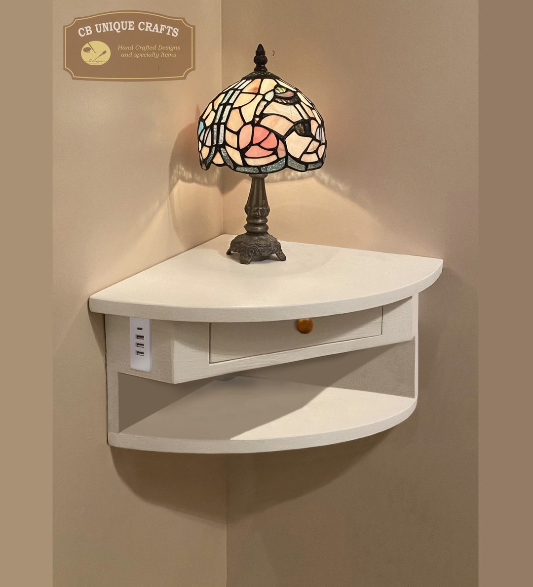Corner Nightstand / USB Charging Hub Etsy