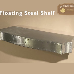 Floating Metal Shelf, Steampunk, Industrial
