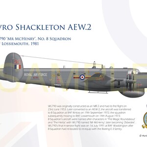 Avro Shackleton AEW.2 Aircraft Profile Artwork A4 Print