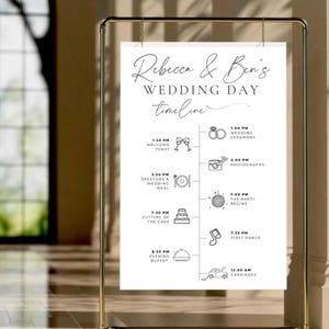 Digital Wedding Order of the Day Sign