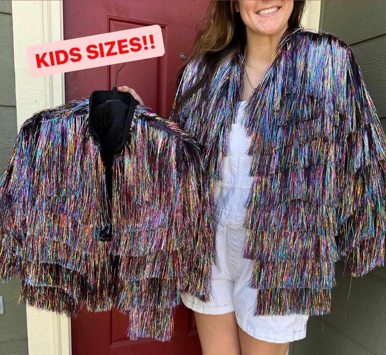 Taylor Swift Karma Jackets CUSTOM MADE Tinsel Fringe Jacket Etsy