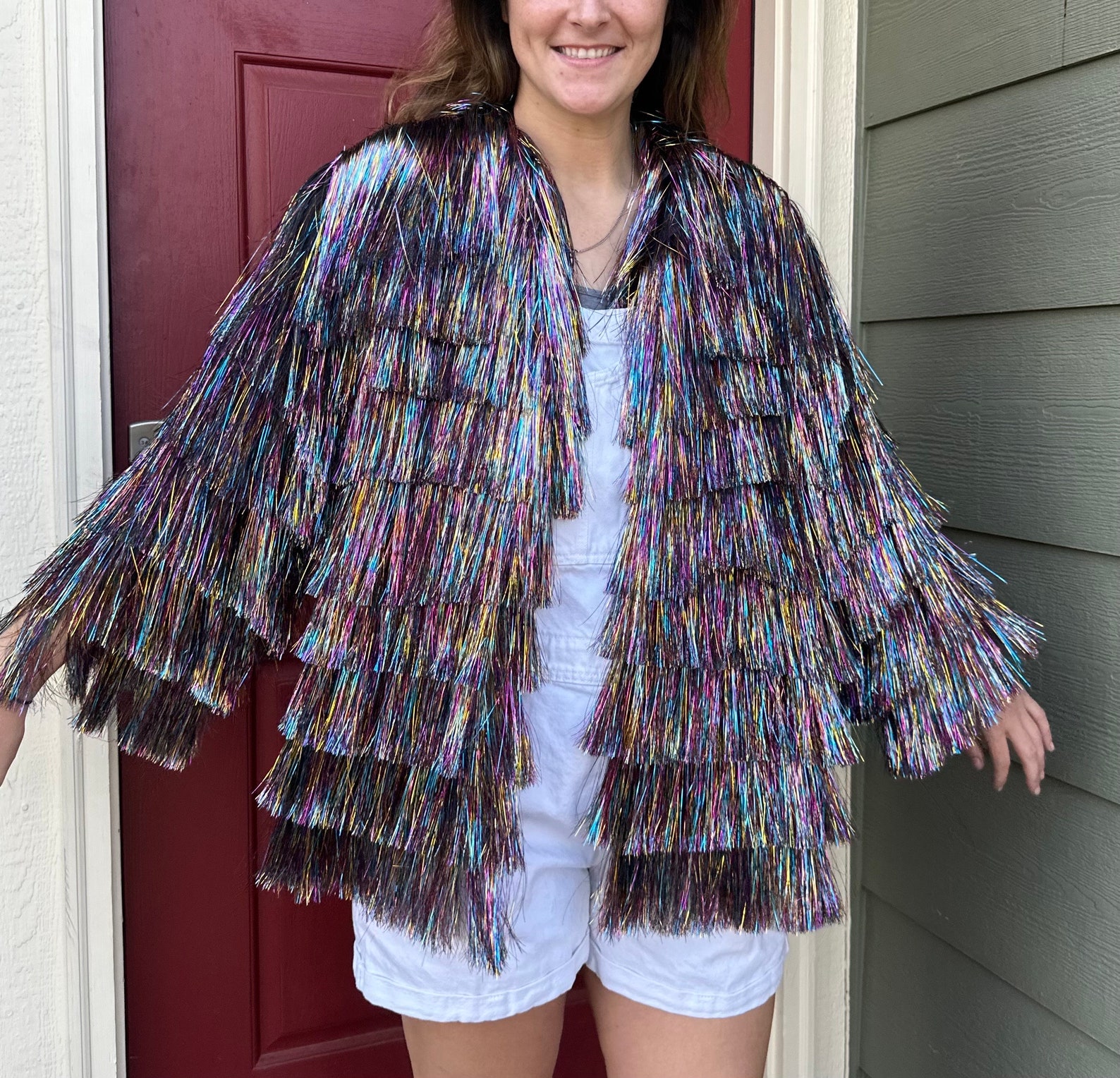 Taylor Swift Karma Jackets CUSTOM MADE Tinsel Fringe Jacket Etsy