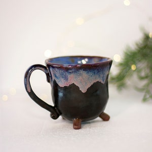 Cauldron Mug, Handmade Pottery Ceramic Coffee Mug, Witchy Fall Mug, Cottage Witch, Magical Witch Wizard Cute Cup image 4