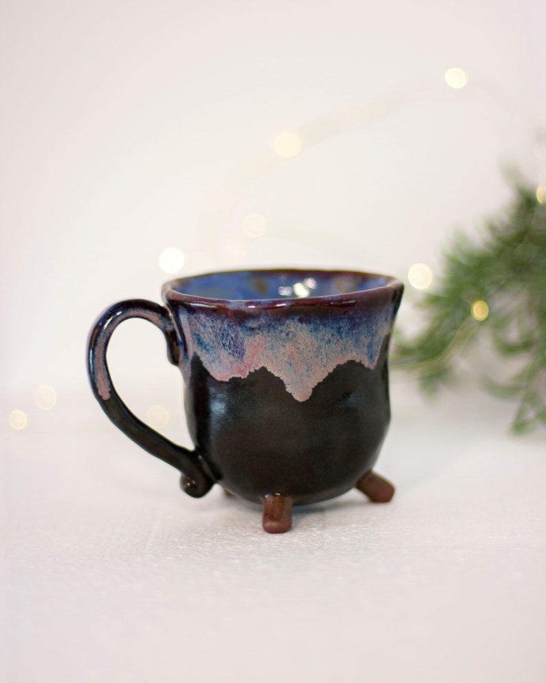 Cauldron Mug, Handmade Pottery Ceramic Coffee Mug, Witchy Fall Mug, Cottage Witch, Magical Witch Wizard Cute Cup image 4