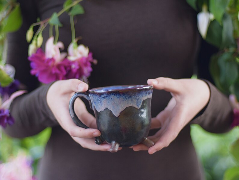 Cauldron Mug, Handmade Pottery Ceramic Coffee Mug, Witchy Fall Mug, Cottage Witch, Magical Witch Wizard Cute Cup image 5