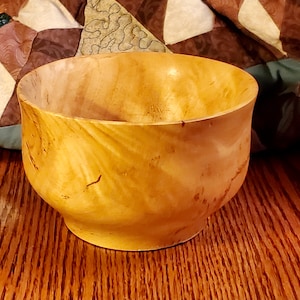Wood bowl turned Colorado Elm tree with natural live edge