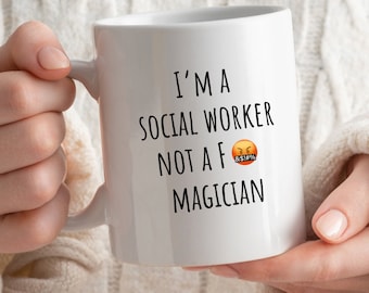 Funny Social Worker Mug Gift: Personalized swearing Coffee Mug