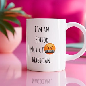 Personalised Gifts For editor friend, Funny Editor Mug, Editor Mug Gift, Secret santa gift under 10,UK shop - Free Shipping