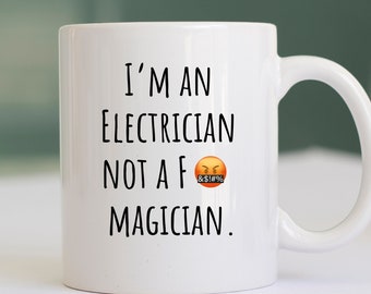 Funny Electrician Mug: Rude Vocabulary Swearing Coffee Mug