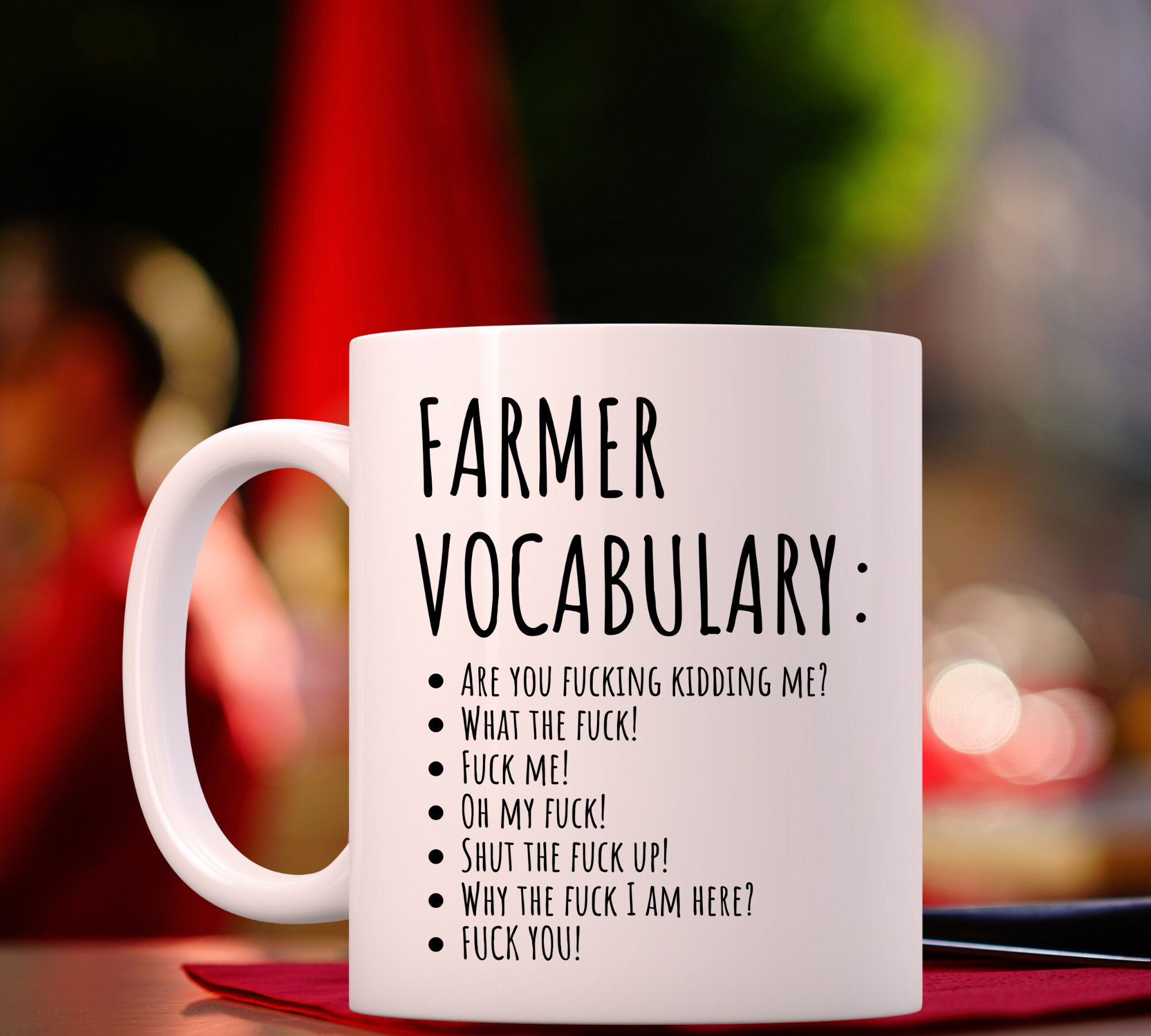 Personalised Gifts for a Farmer Friend. Funny Farmer Mug, Birthday