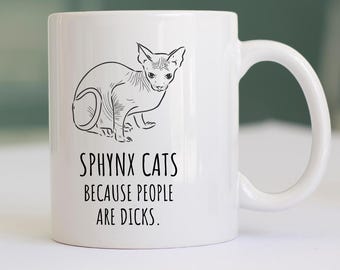 Personalized Sphynx Cat Coffee Mug: Funny Cat Lover Gift