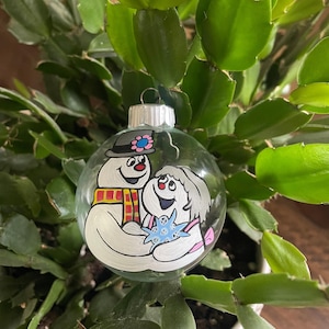Hand Painted Frosty The Snowman Christmas Ornament