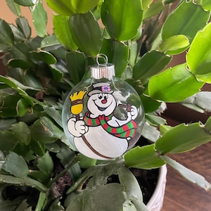Hand Painted Frosty The Snowman Christmas Ornament
