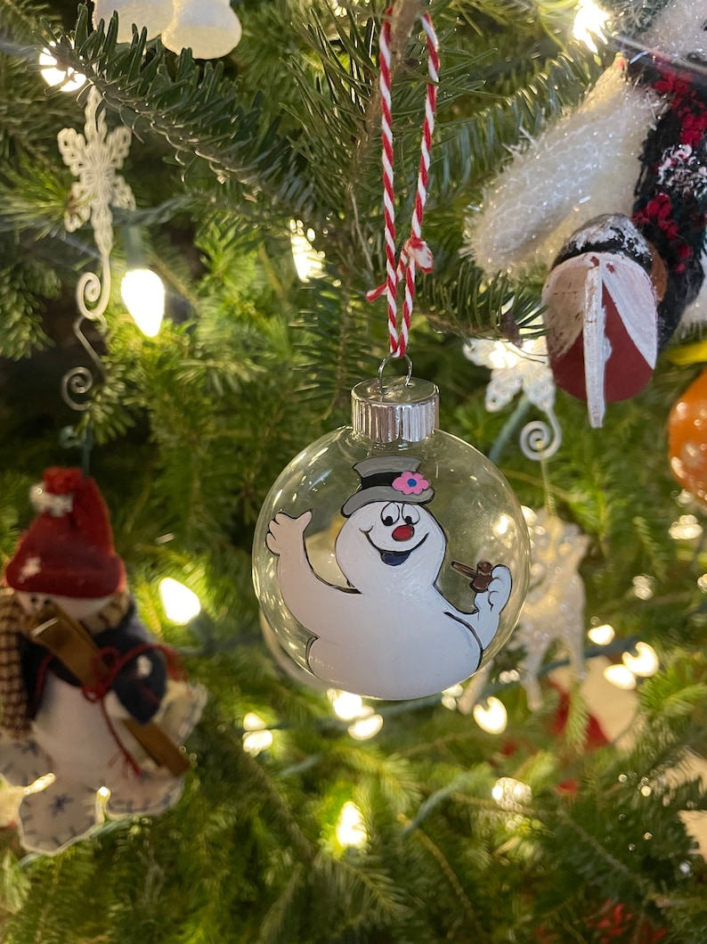 Hand Painted Frosty the Snowman Christmas Ornament Etsy