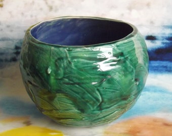 Earthen ware glazed bowl (Forest Green)