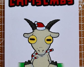 Yule Goat - Christmas Card