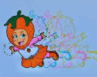 Strawberry Scout - Risograph Druck