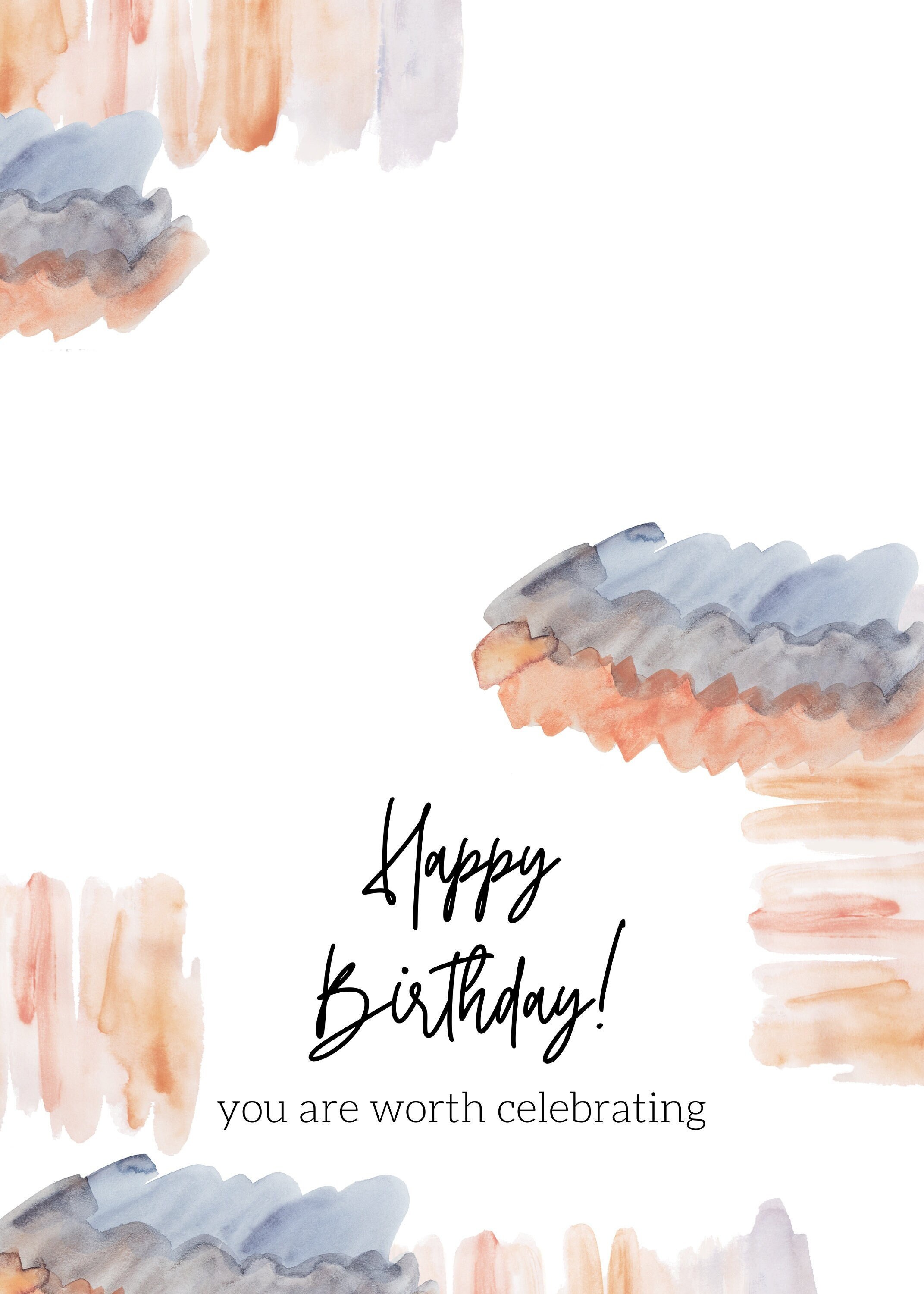 Printable Birthday Card, Printable Bday Card, Downloadable, Printable ...
