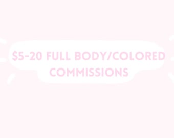 5-20 dollar cartoonish artsyle digital commissions