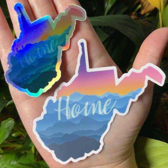 West Virginia Home Waterproof Sticker for laptops, notebooks, cars, water bottles, coolers | gifts