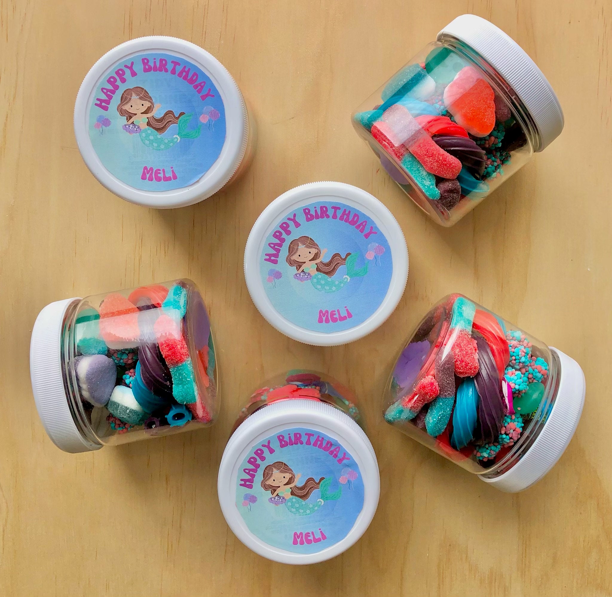 Candy Filled Personalized Birthday Party Favor Jars Etsy