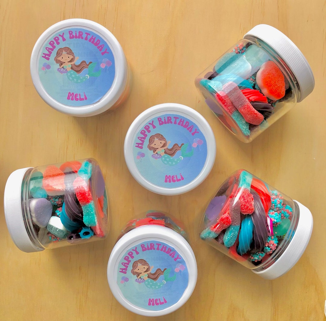 Candy Filled Personalized Birthday Party Favor Jars Etsy