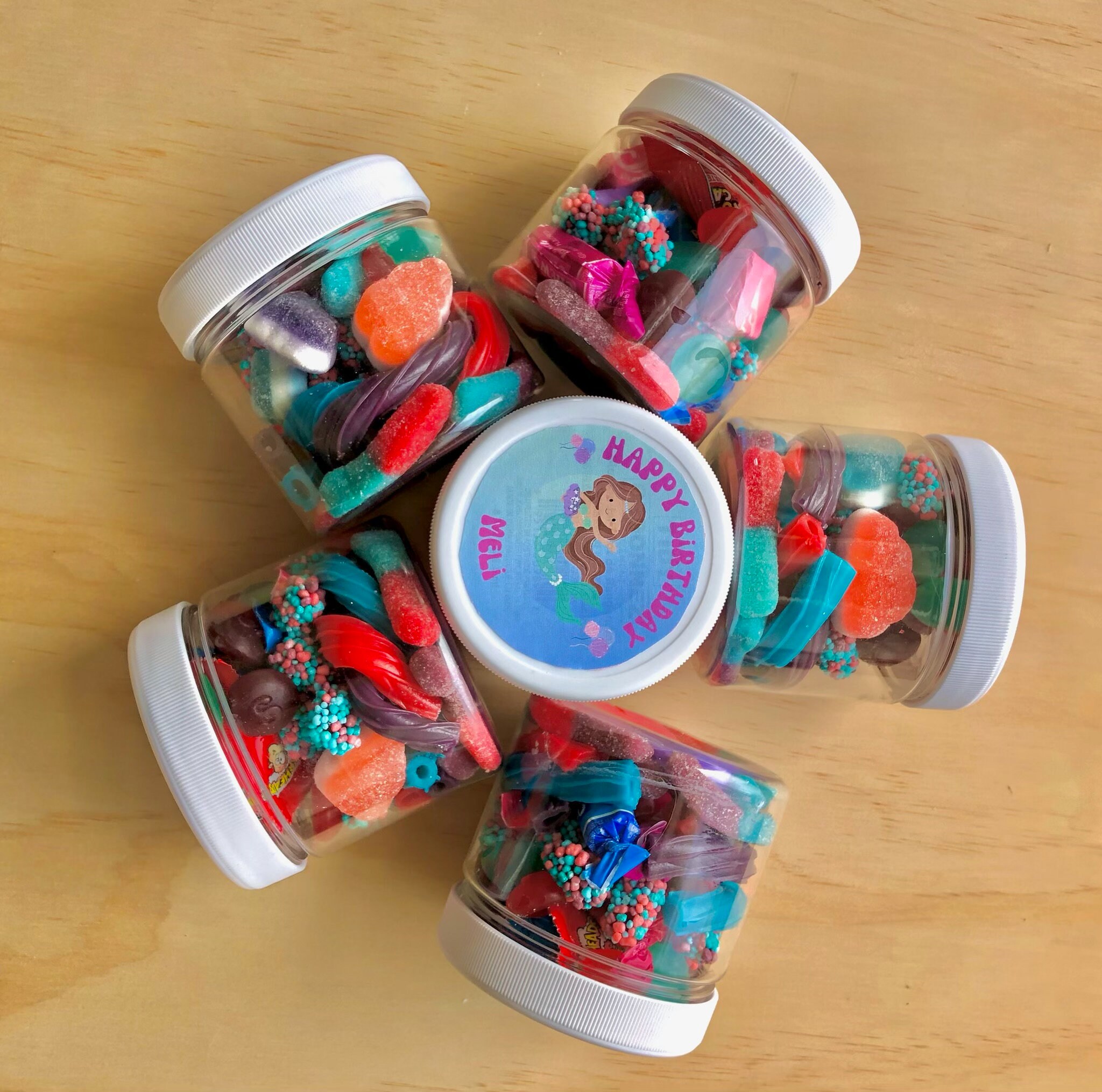 Candy Filled Personalized Birthday Party Favor Jars Etsy