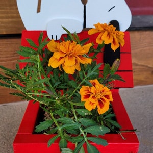 Wooden Handmade Snoopy Planter-Candy Box-Seasonal Decor- Gift Box