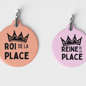 Placa Personalizada para Perro, Rey de la Plaza