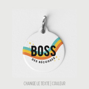Personalized dog identification medal, Boss des bécosses