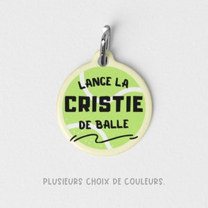 Personalized dog medal, ball medal, lance la cristie de ball, made in Quebec