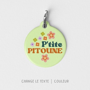 Petite Pitoune、パーソナライズされた犬のメダル、猫のメダル、背面でカスタマイズ可能、100% ケベック