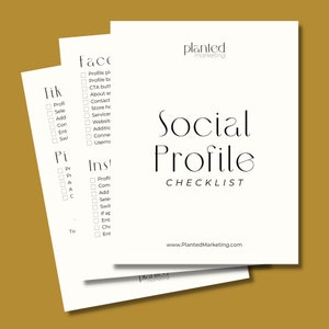 Social Media Profile Optimization Checklist | Marketing Digital Download