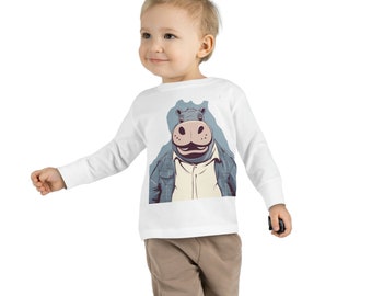 Mr Hippo Toddler Long Sleeve Tee