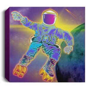 Astro Skater - Deluxe Square Canvas 1.5in Frame