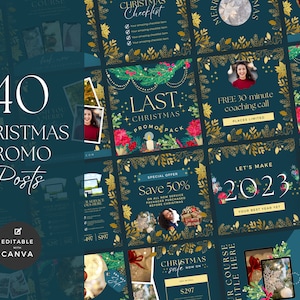 Christmas Promo Bundle for Coaches, Instagram Post, Instagram Story, Holiday Post for Social Media, Done for you Sales Templates, In Canva