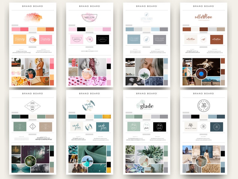 Branding Board Template DIY Branding Kit Business Branding Etsy