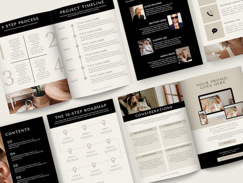 Client Welcome Packet Template, Virtual Assistant Welcome Pack, New Client Service Guide, Coaching Onboarding Canva Template, Commercial Use image 2