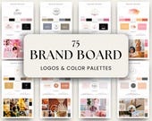Branding Board Template, DIY Branding Kit, Business Branding Kit, DIY Logo Designs, Mood Board, Editable in Canva