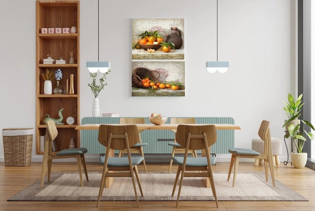 Kitchen Dining Room Canvas Wall Art I Bright and Vibrant Fruits I ...