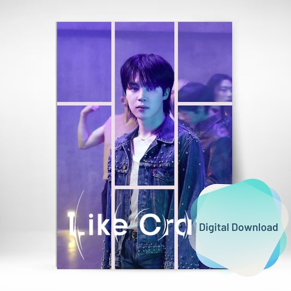 BTS Jimin Like Crazy Digital Poster-binder Cover, Jimin Room Decor, Instant  Download, K-pop Printable Binder Cover, Digital Download 