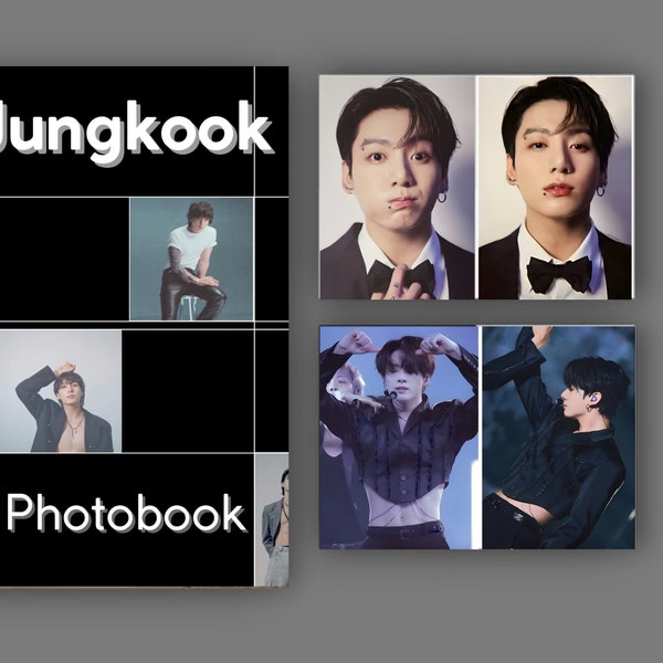 Jungkook Photobook, Hardcover Photo Book, BTS photobook, Kpop Gifts, Bangtan, Jungkook gift, BTS kpop merch, BTS Photo album
