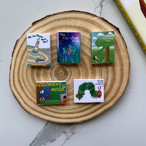 Classic Children’s Miniature Book Set | Books for Dollhouses & Book Nooks | Handmade Collectible Gift for Readers and Nostalgia Lovers