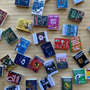 Miniature Books – Book Nook Decor – Handmade Book Gift - Custom Mini Books, Kindle Reads Mini Books - Customizable Bookshelf Decor, TBR List