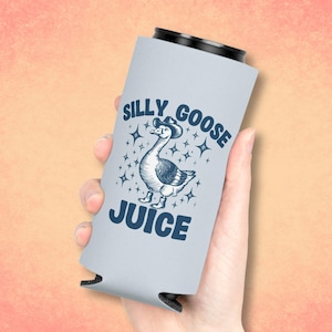 Silly Goose Can Cooler, Funny beer can coozie, beverage insulator gift, western cowboy, bachelorette,unhinged adult humor,silly drink holder