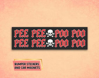 Car Magnet, bumper magnet, car gifts, bumper sticker, funny magnets, funny stickers, poop, weirdcore, cool, sarcastic sticker, silly sticker