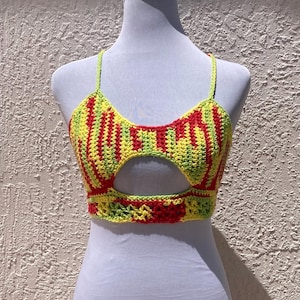 Crochet Sneak A Peak Top | Crochet Crop Top | Peace | Small